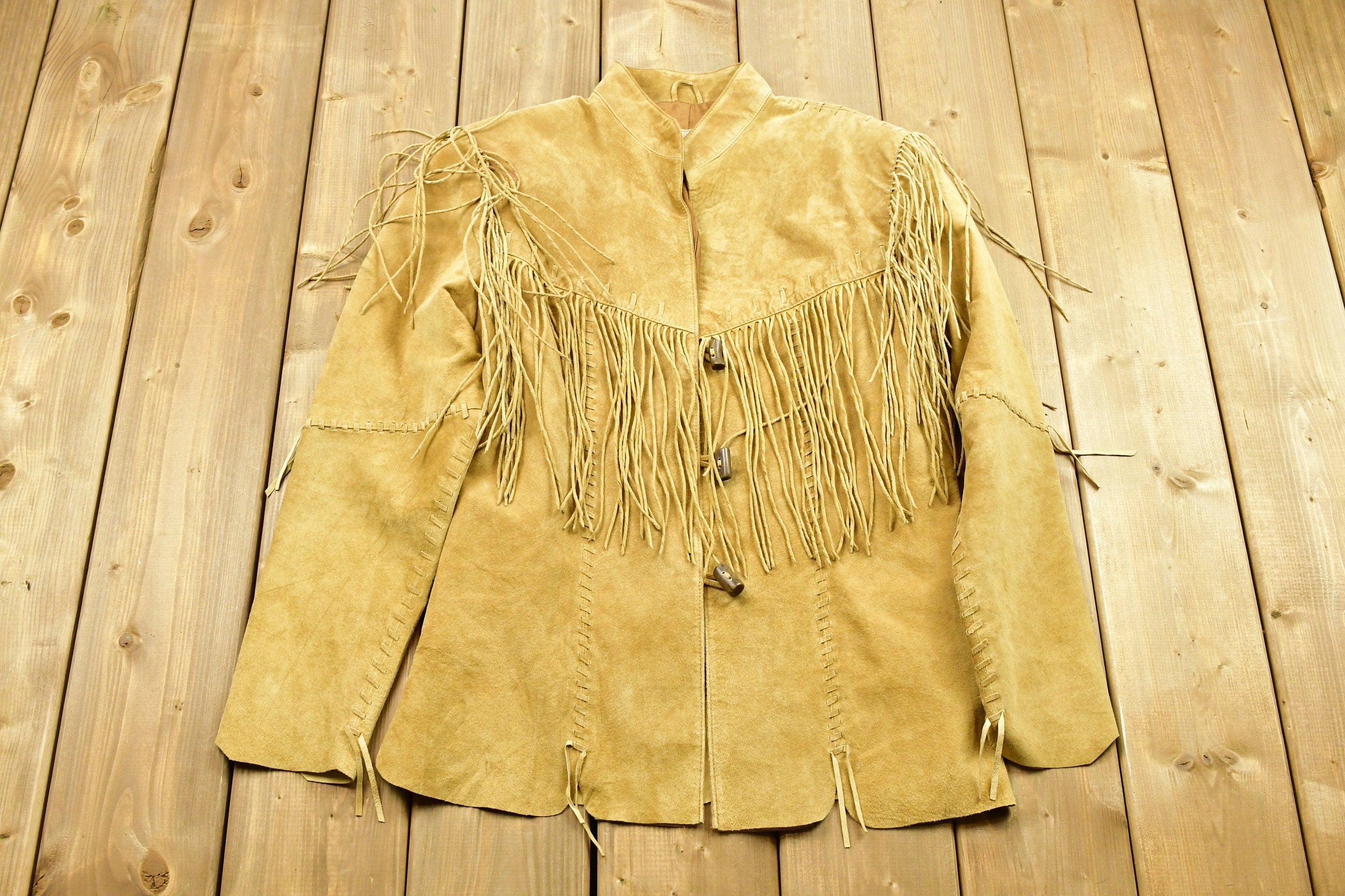 Vintage 1980s Skully Fringe Leather Jacket