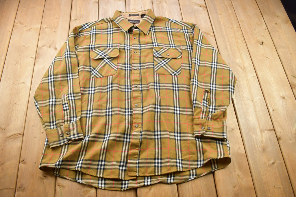 Vintage 1990s Plaid Flannel Button Up Shirt