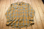 Vintage 1990s Plaid Flannel Button Up Shirt