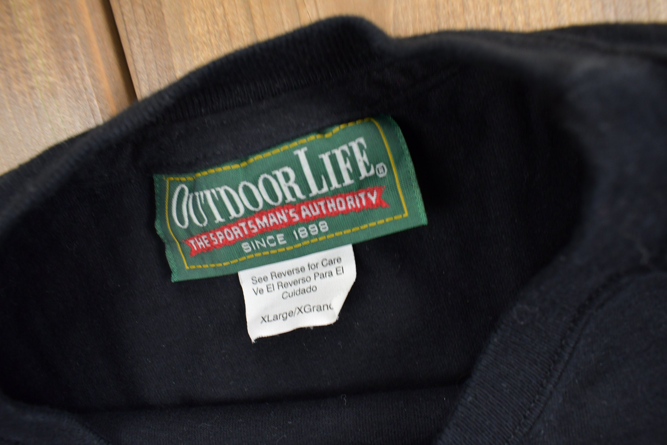 Vintage 1990s Bald Eagle Night Vision Outdoor Life Long Sleeve Graphic T-Shirt