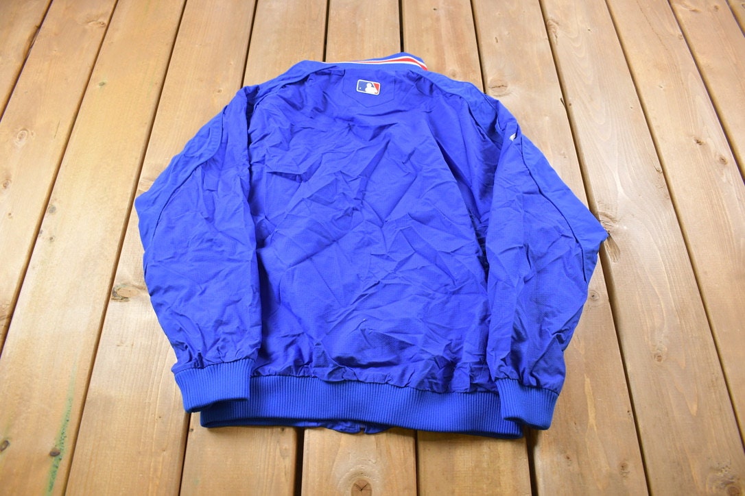 Vintage 1990s Chicago Cubs MLB Majestic Windbreaker Baseball Sportswear