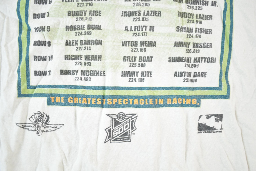 Vintage 2003 Indianapolis 500 Souvenir Racing T-Shirt Men's XL