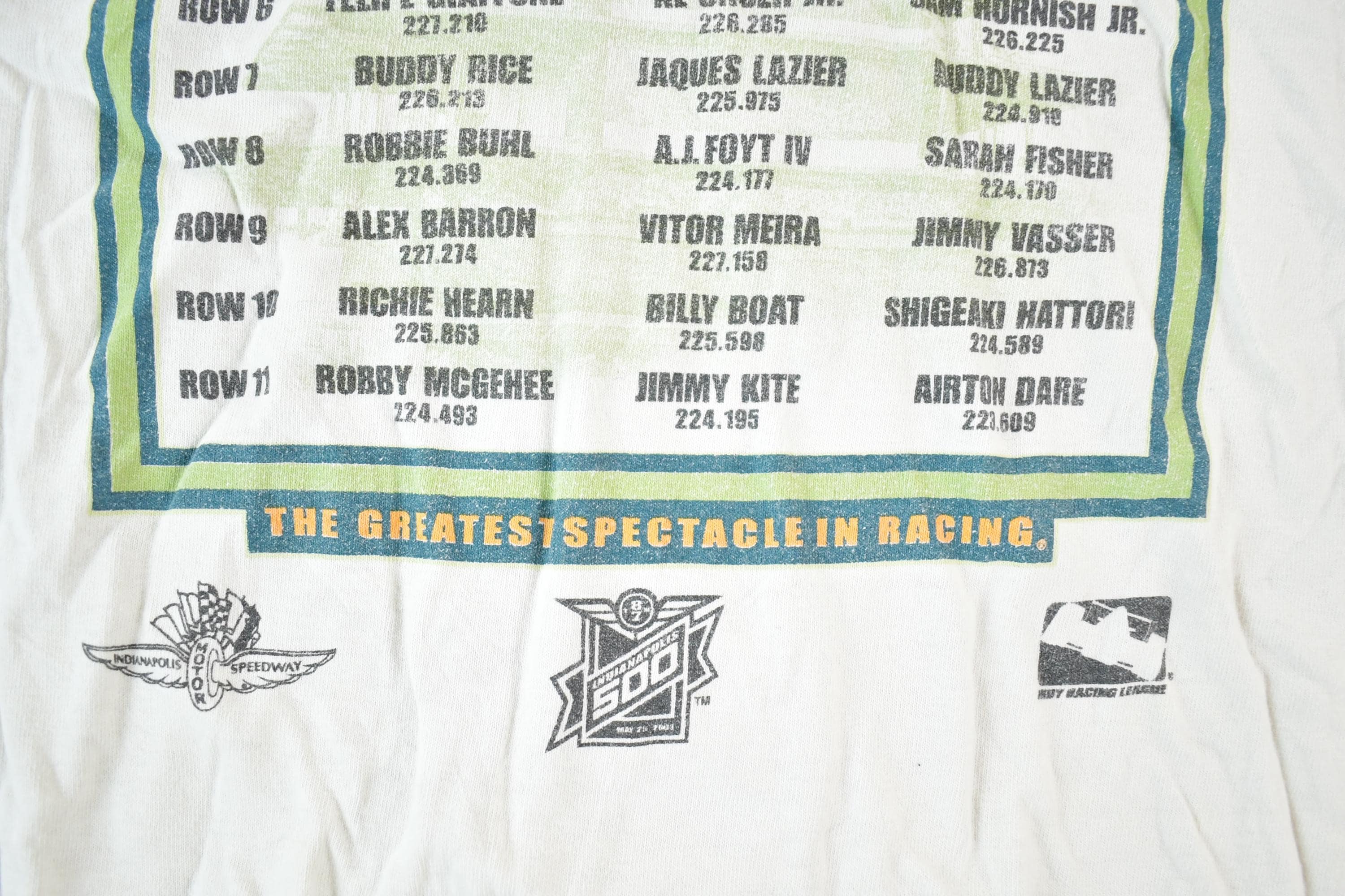 Vintage 2003 Indianapolis 500 Souvenir Racing T-Shirt Men's XL