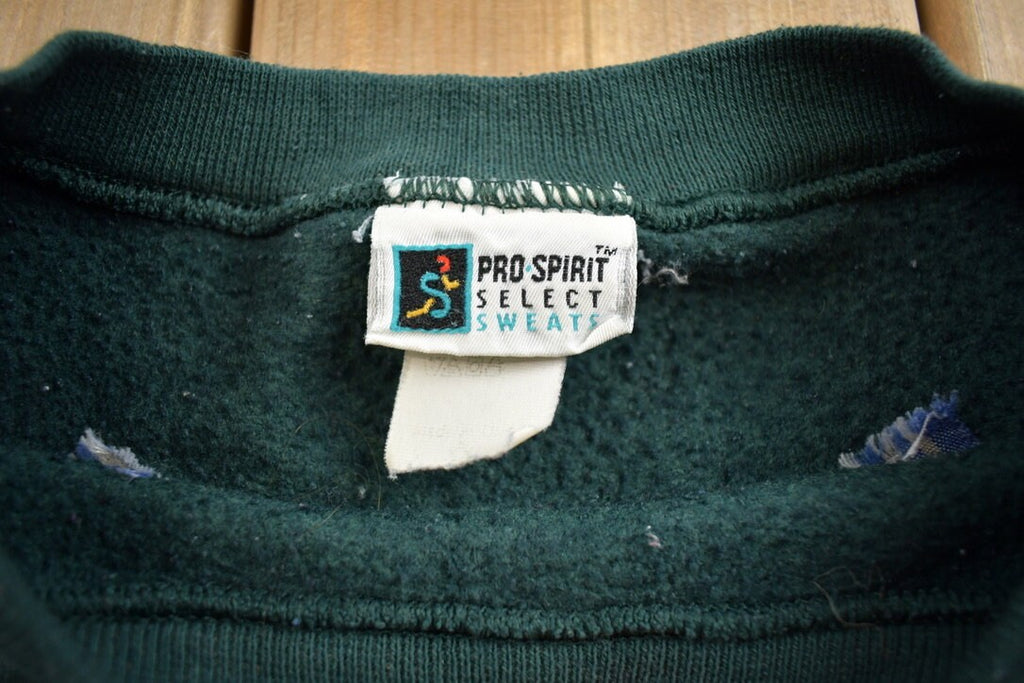 Vintage 1990s Pro Spirit Star Embroidered Crewneck Sweatshirt Made In USA