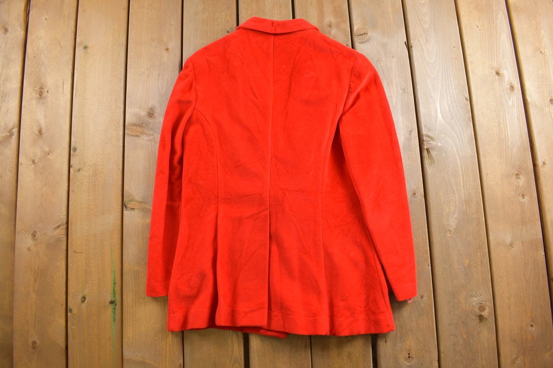 Vintage 1960s Sears Red Button Blazer Coat