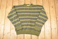 Vintage 1990s Claiborne Abstract Striped Knit Crewneck Sweater Women's XL