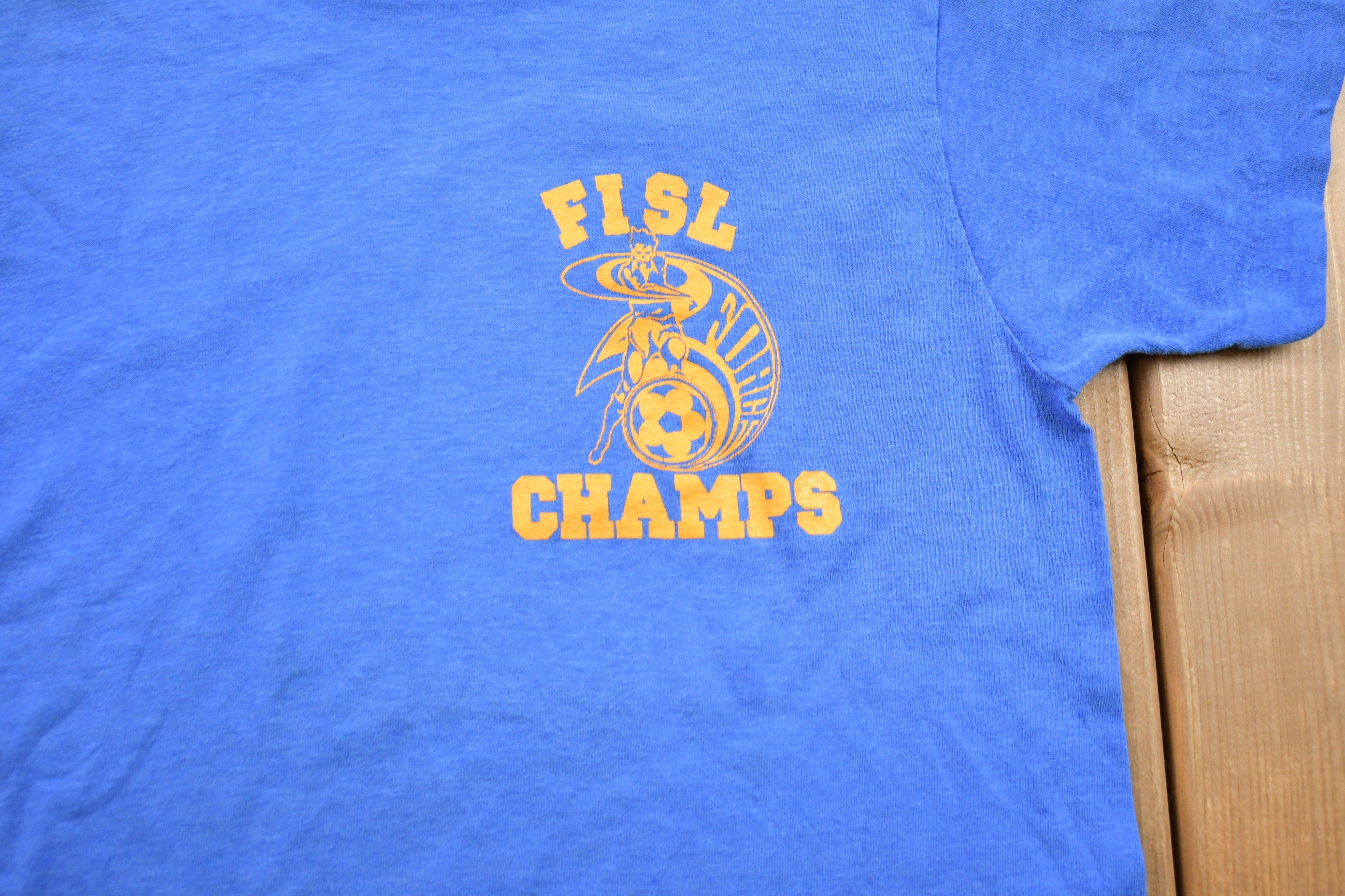 Vintage 1980s Kids FISL Champs Graphic T-Shirt