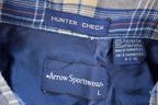 Vintage 1990s Arrow Sportswear Hunter Check Plaid Flannel Long Sleeve Button Up Shirt