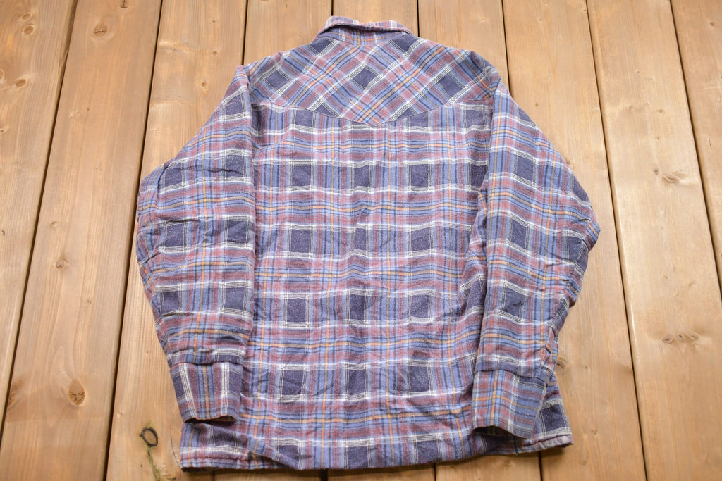 Vintage 1980s King O Winter Lined Plaid Button Up Shirt