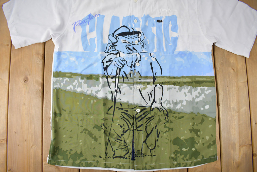 Vintage 1990s Phat Farm Classic All Over Print Button Up Shirt