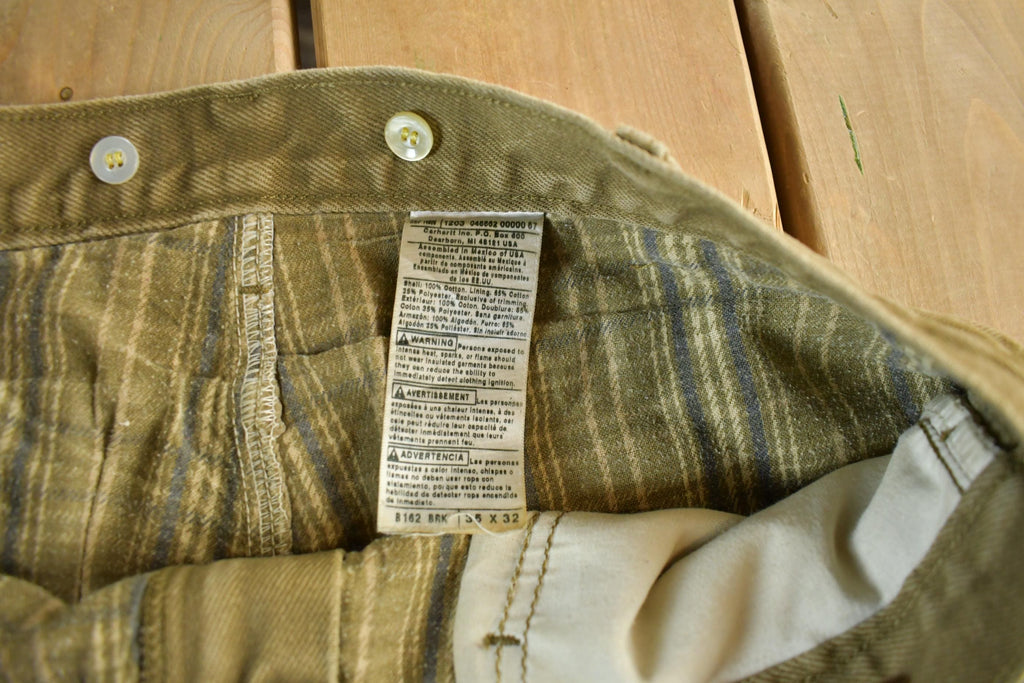 Vintage 2000s Carhartt Lined Carpenter Work Denim Jeans Men's 34 x 31