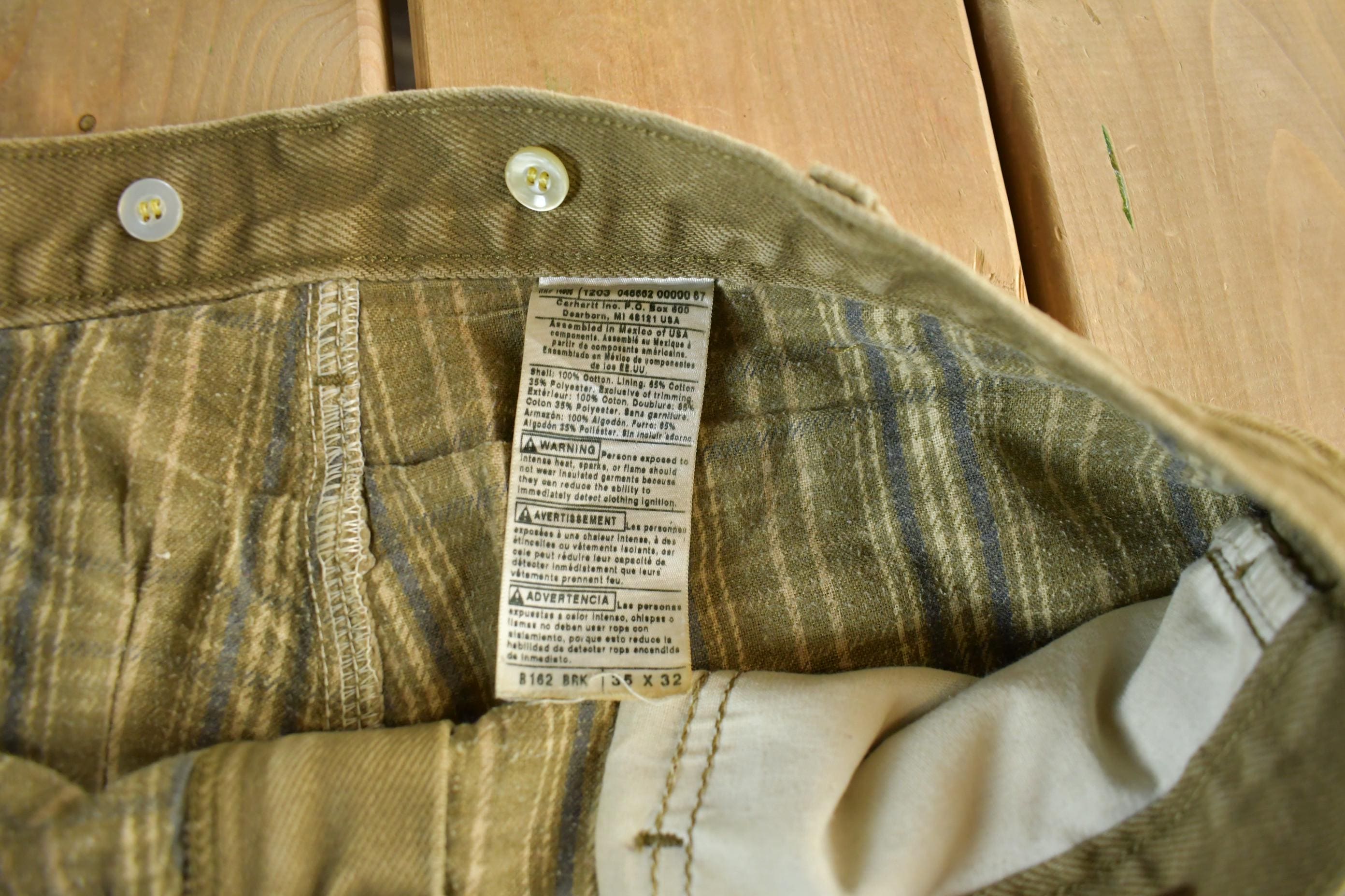 Vintage 2000s Carhartt Lined Carpenter Work Denim Jeans Men's 34 x 31