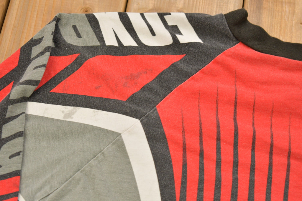 Vintage 1990s Fox Racing All Over Print Graphic Long Sleeve Shirt