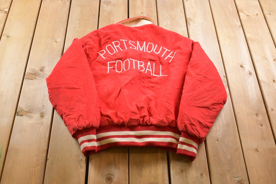 Vintage 1980s Embroidered Portsmouth Football Bomber