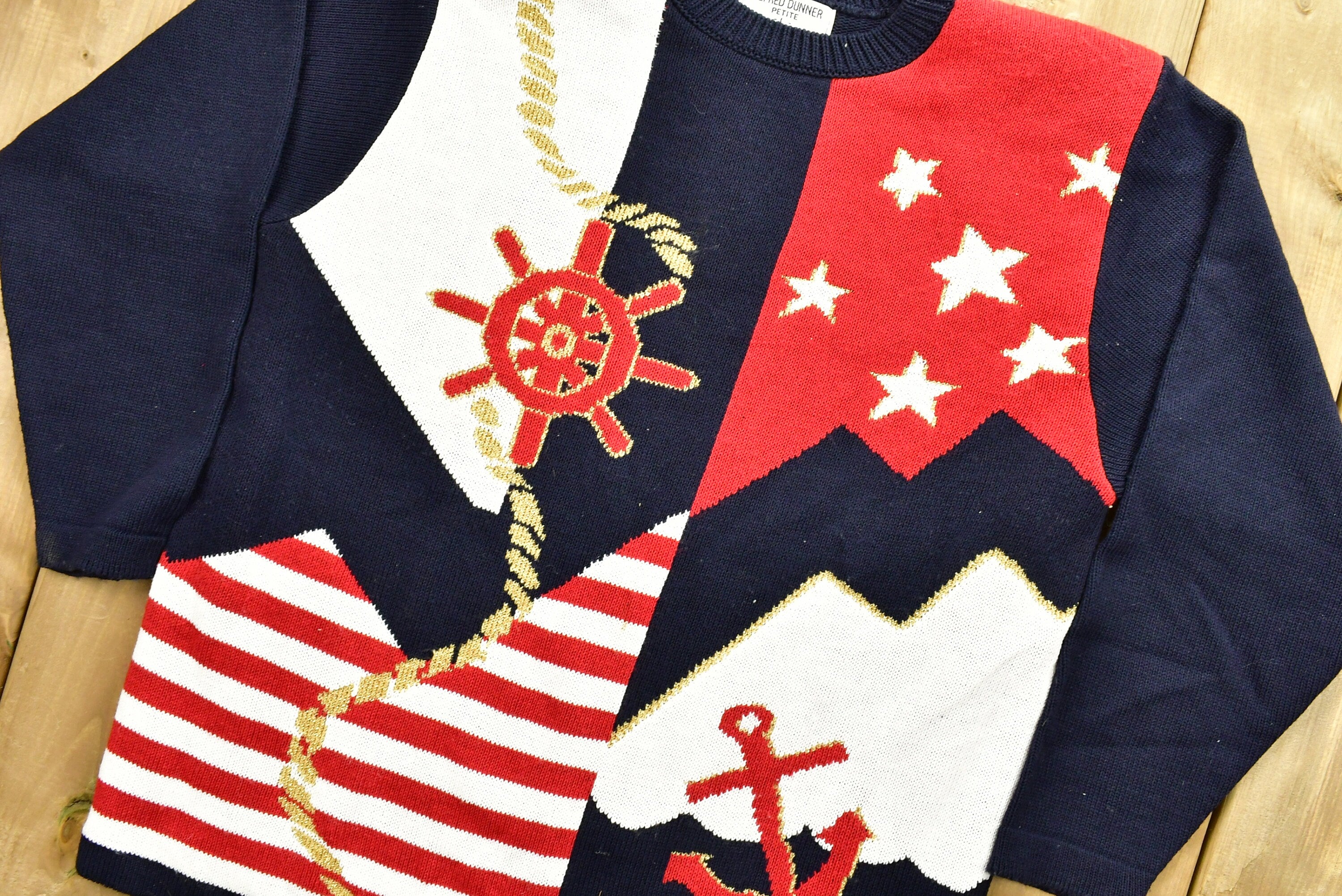 Vintage 90's Sailing Graphic Knitted Sweater