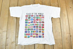 Vintage 1990s Flags Of The World Single Stitch T-Shirt
