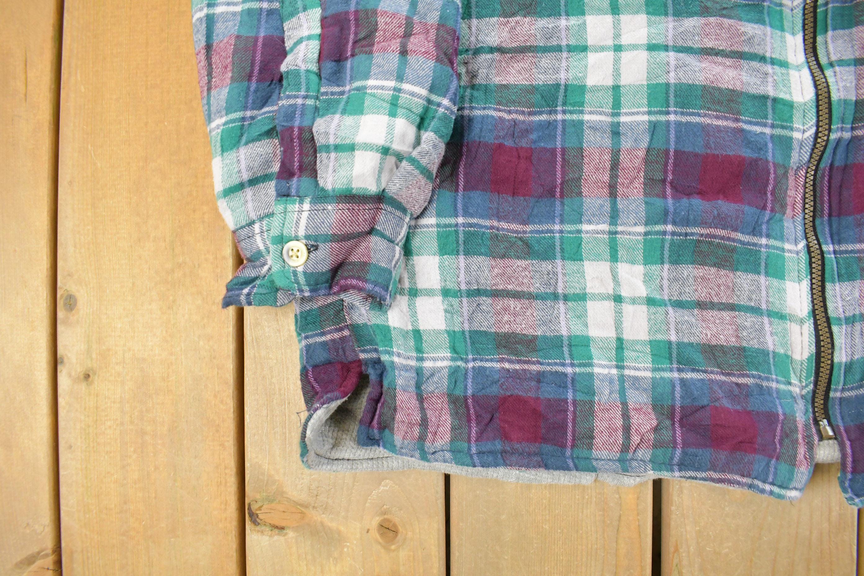 Vintage 1980s Northpoint Insulated Flannel Jacket Men's Large