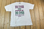 Vintage 1990s Alaska Fishing Souvenir T-Shirt