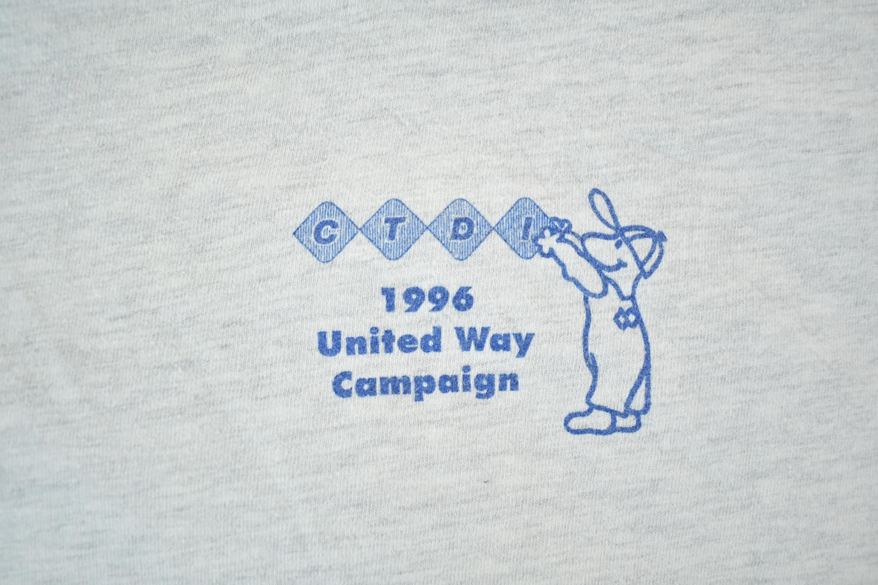Vintage 1996 United Way Souvenir Single Stitch Graphic Print T-Shirt Made In USA