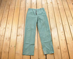 Vintage 1980s Mint Green Wool Trousers Size
