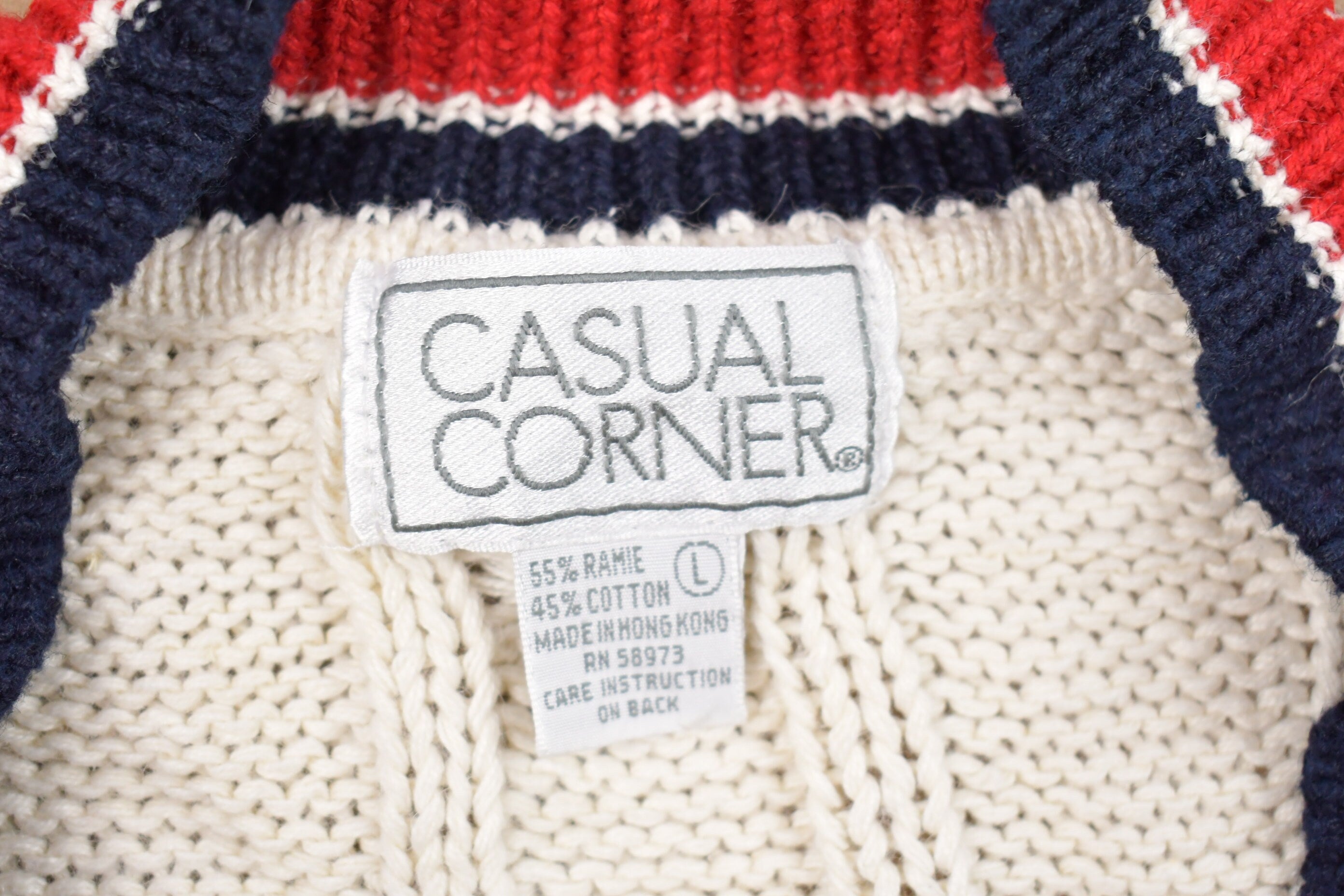 Vintage Casual Corner Cable Knit Sweater