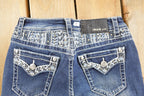 Vintage Deadstock Y2K Grace LA Bedazzled Low Rise Jeans Women's Size 27 x 32