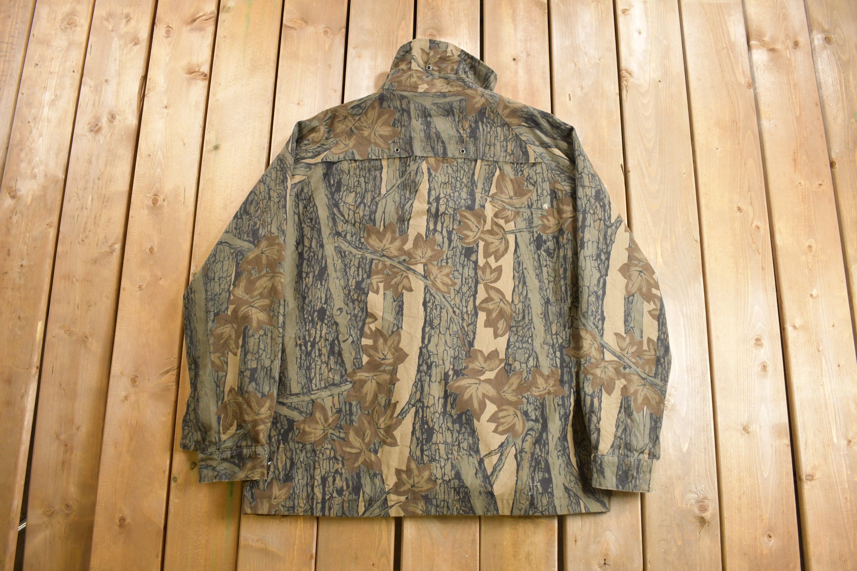 Vintage 1990s Trophy Rebark Bark Camo Jacket  Bark  Vintage Parka  Winter  Streetwear  Hunting