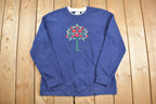 Vintage 1990's Cute Double Collar Graphic Crewneck