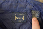 Vintage 1980s Sears Plaid Lined Button Up Shirt Men's L