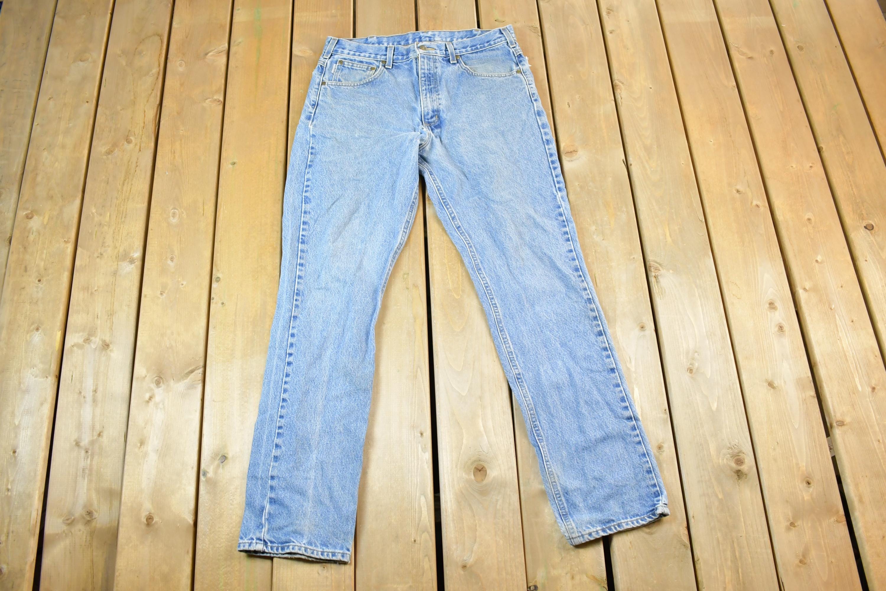 Vintage 1990s Carhartt Denim Work Jeans Size 34 x 34