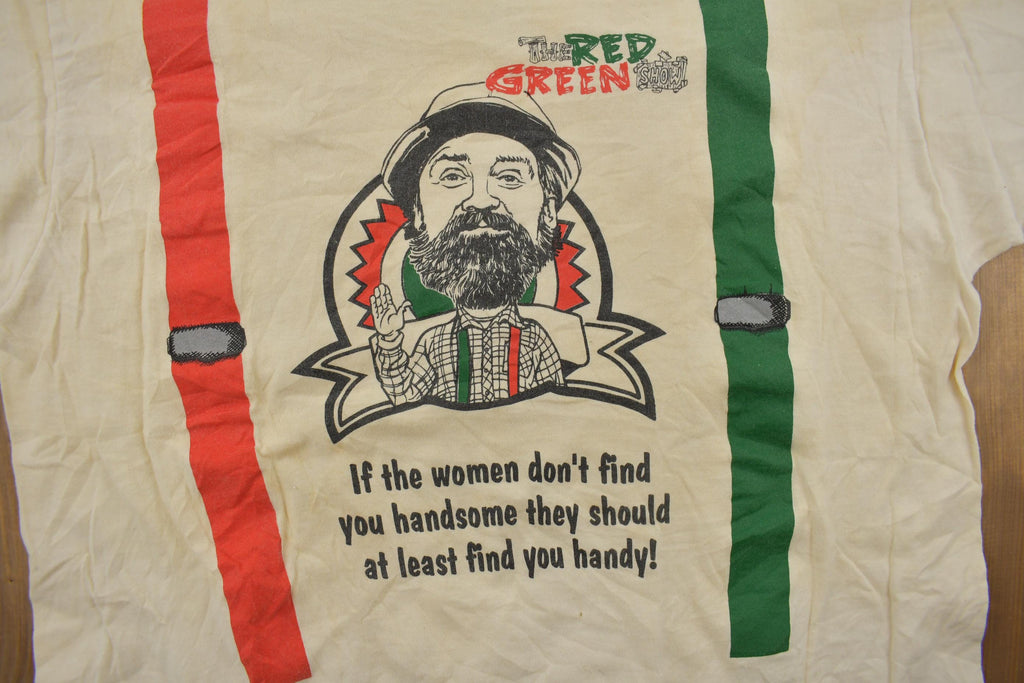Vintage 1990s The Red Green Show Possum Lodge Funny Single Stitch Graphic T-Shirt Made In Canada