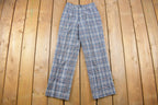 Vintage 1980s Pendleton Virgin Wool Plaid Trousers Size 24 x 27
