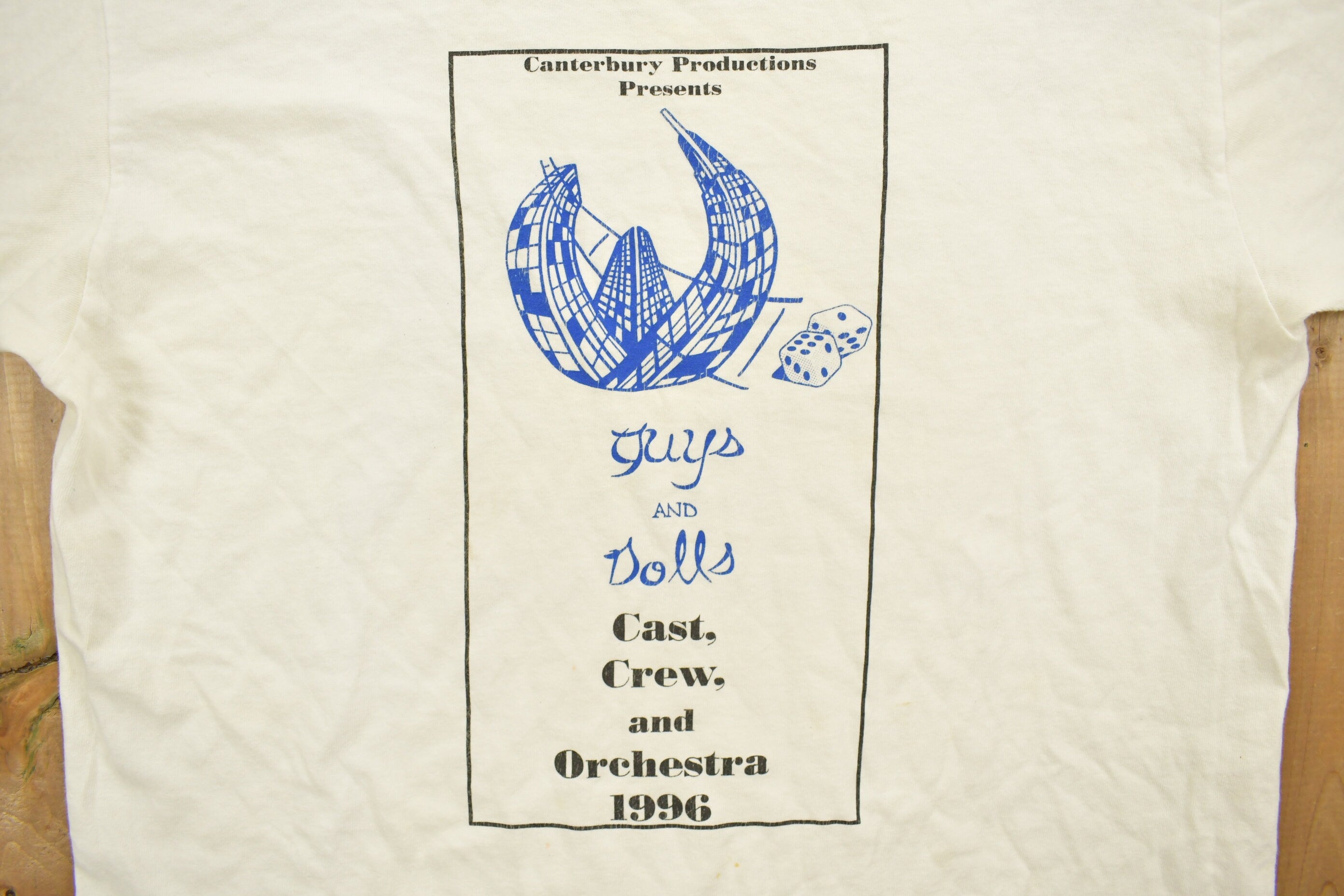 Vintage 1990s Guys And Dolls Broadway Musical Promo T Shirt