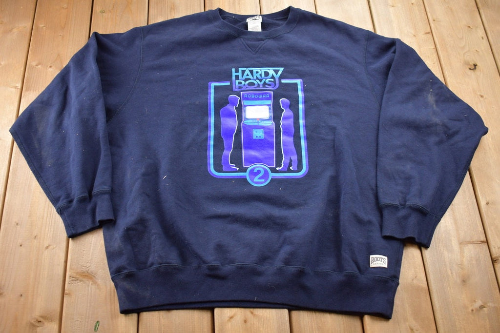 Vintage 1990s Hardy Boys Robowar Roots Graphic Athletics Crewneck Sweatshirt