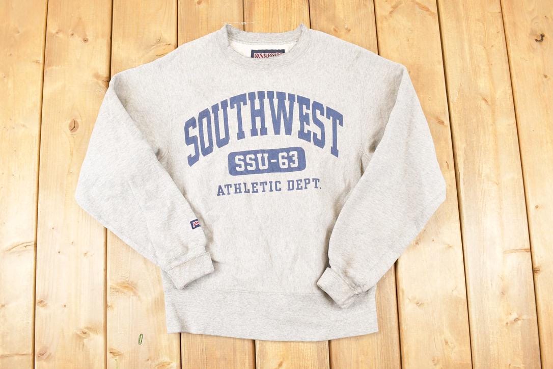 Vintage 1990s Jansport Southwest Athletic Club Crossgrain Crewneck Sweater Men's S