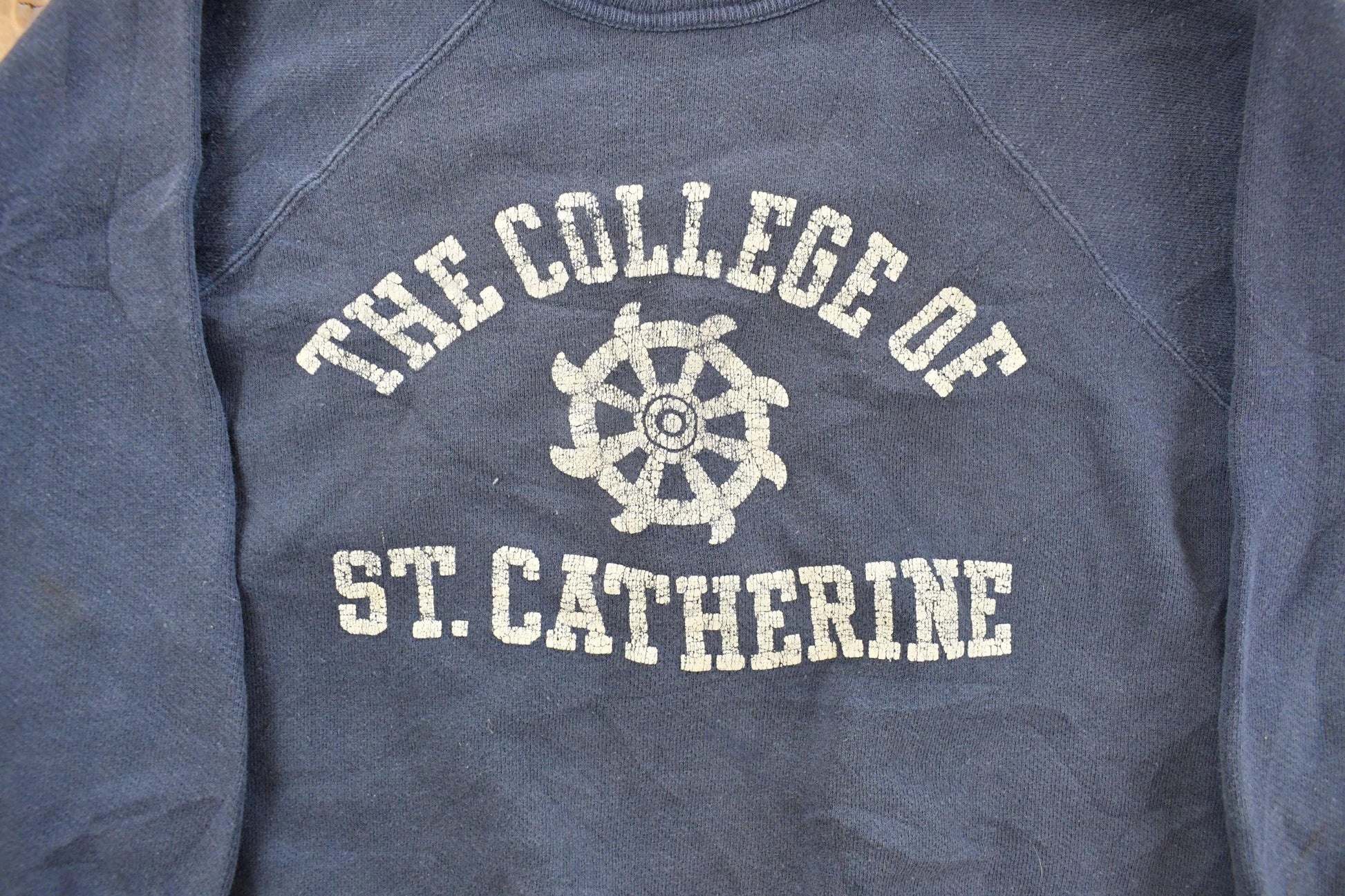Vintage 1950s College of St. Catherine Crewneck Sweatshirt Men's Small