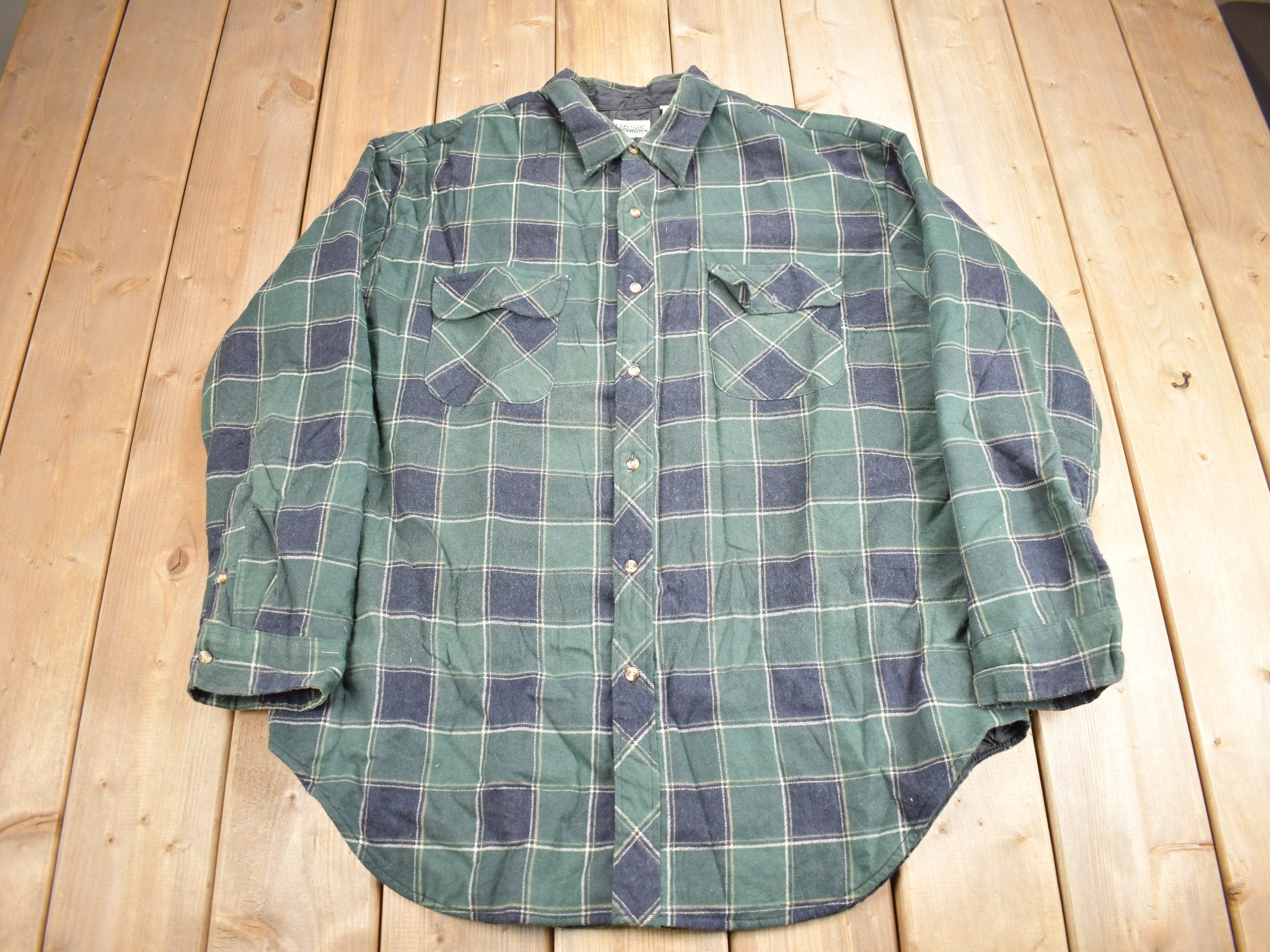Vintage 1990s Basic Editions Quilted Plaid Jacket
