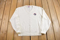 Vintage 1970s North Field Raqucet Club Knit V-Neck Sweater