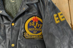 Vintage 1970s DeVry Institute of Technology Collegiate Lined Leather Jacket Men's Large