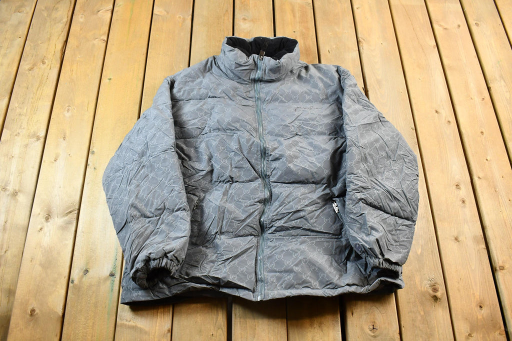 Vintage All Over Print Phat Farm Y2K Winter Puffer Jacket