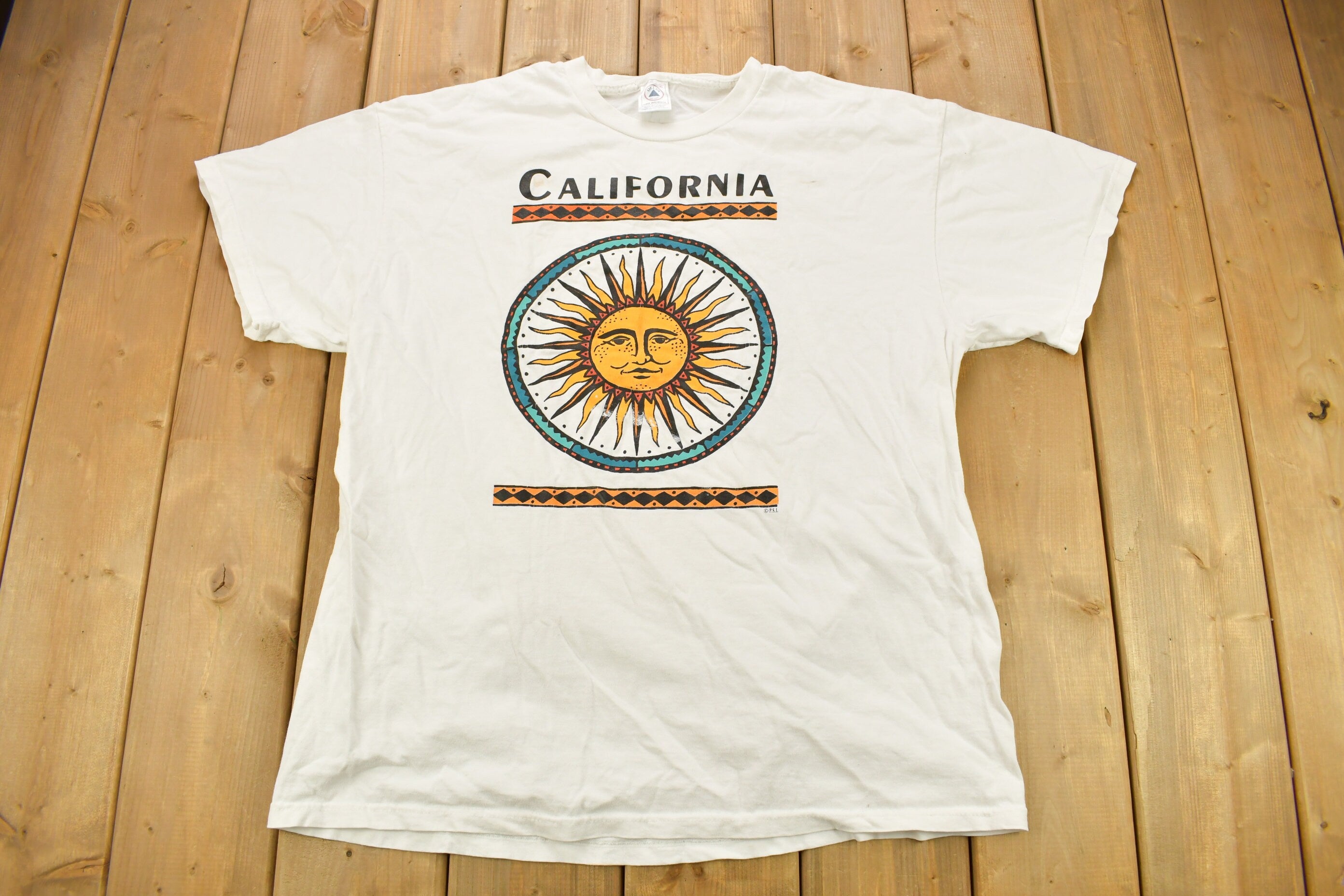 Vintage 1990s California Sun Graphic Souvenir T Shirt