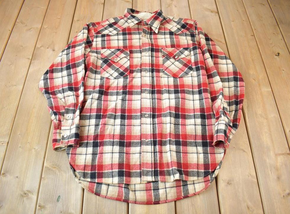 Vintage 1980s Pendleton High Grade Western Wear Plaid Button Up Shirt