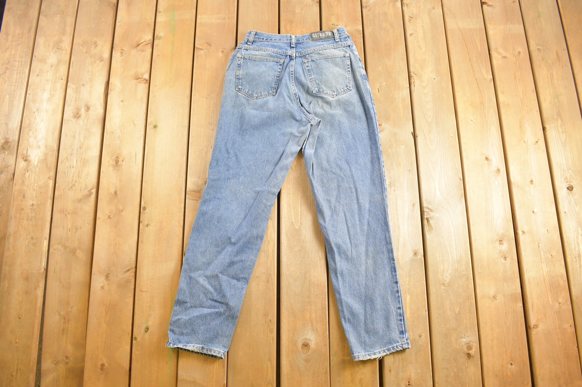 Vintage 1980s Gitano Light Wash Tapered Mom Jeans