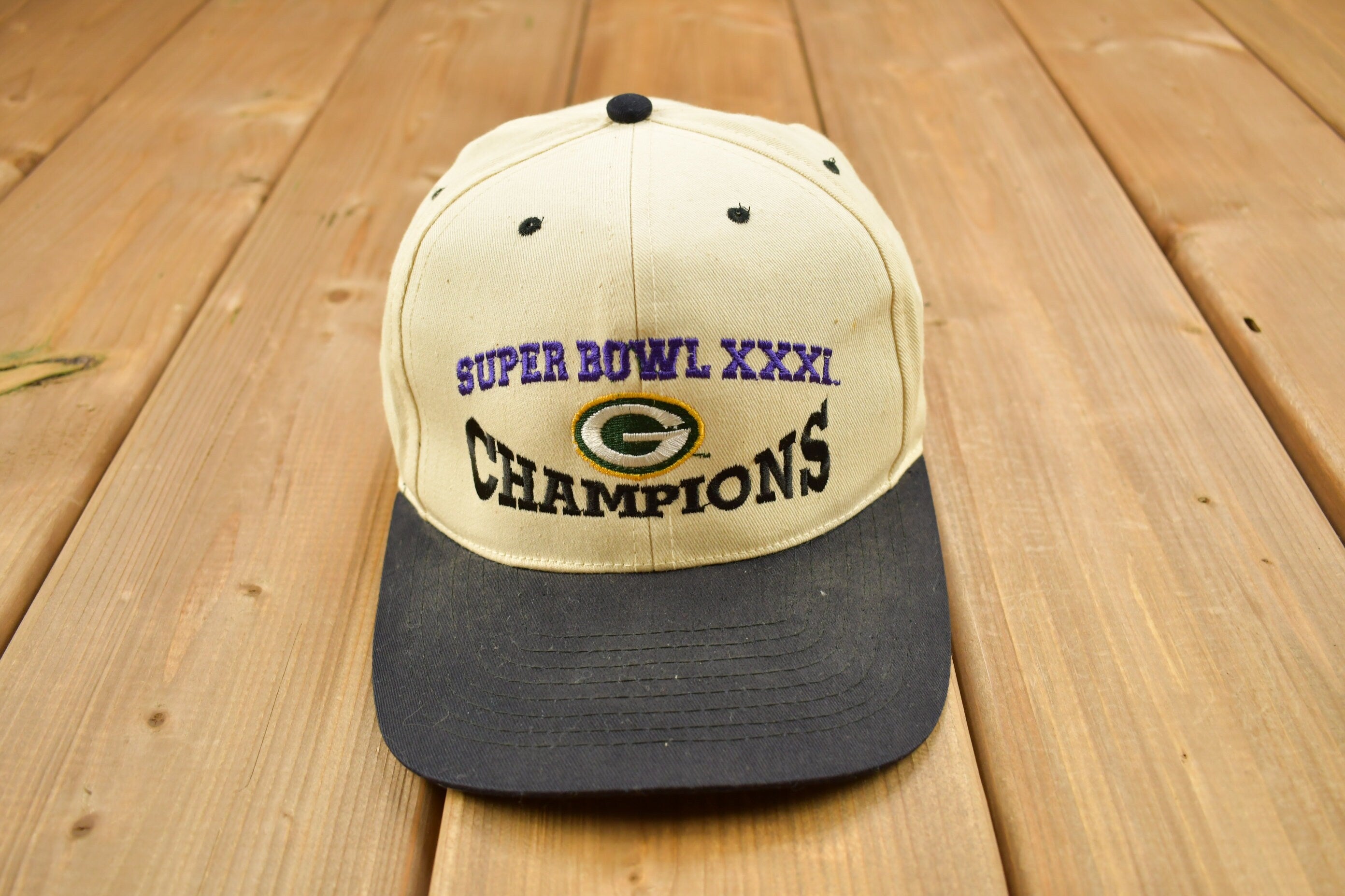 Vintage 1997 Green Bay Packers NFL Super Bowl XXXI Champions Snap Back Hat