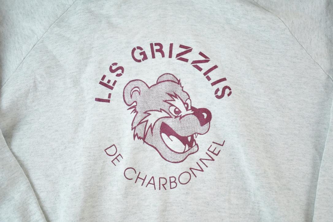 Vintage 1990s Les Grizzlis De Charbonnel Souvenir Hoodie Sweatshirt Made In USA