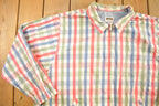 Vintage 1990s Francisca Plaid Button Up Jacket