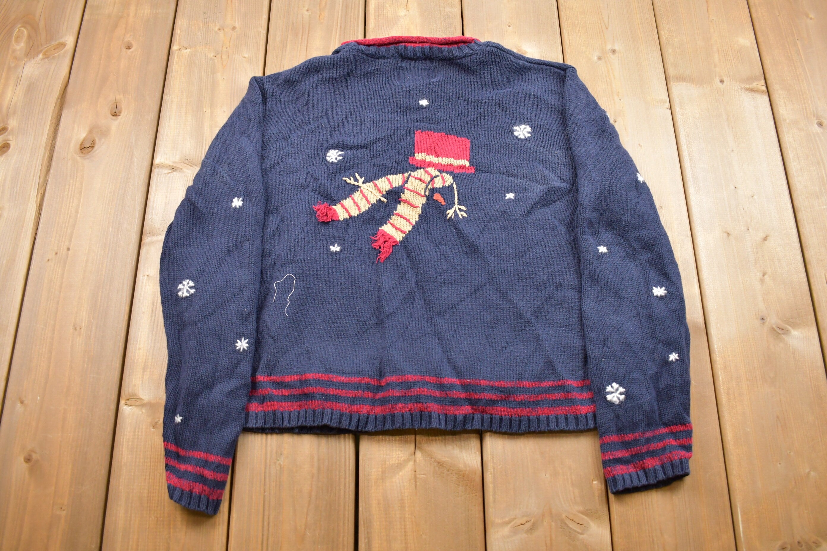 Vintage Hand Embroidered Knitted Sweater