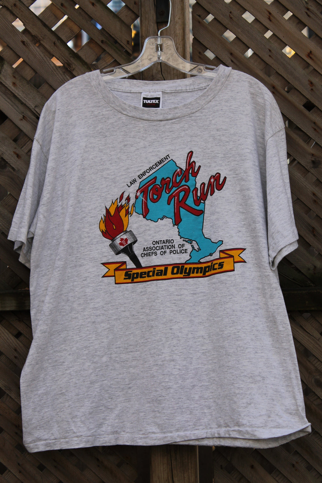 Vintage 1990s Special Olympics Torch Run Law Enforcement T Shirt