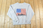 Vintage 2001 September 11 American Flag United We Stand Souvenir Crewneck Sweatshirt