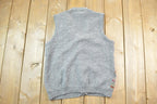 Vintage 1990s Heather & Tweed Quarter Button Knit Cardigan Sweater Vest